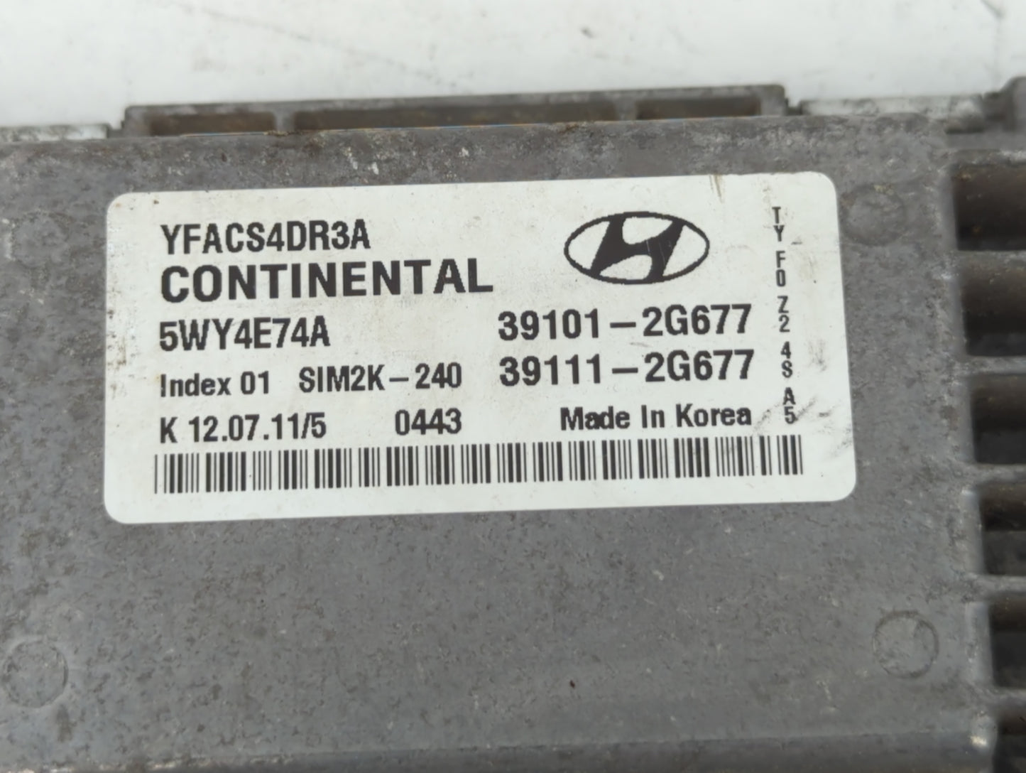 2011-2014 Hyundai Sonata PCM Engine Control Computer ECU ECM PCU OEM P/N:39111-2G677 39101-2G677 Fits Fits 2011 2012 2013 20
