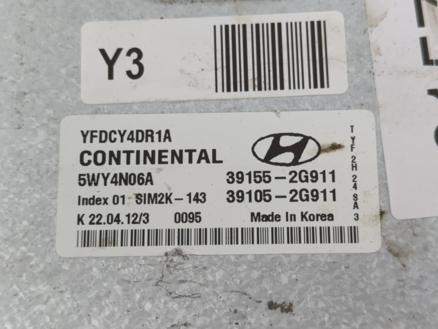 2011-2015 Hyundai Sonata PCM Engine Control Computer ECU ECM PCU OEM P/N:39105-2G911 39155-2G911 Fits OEM Used Auto Parts - 
