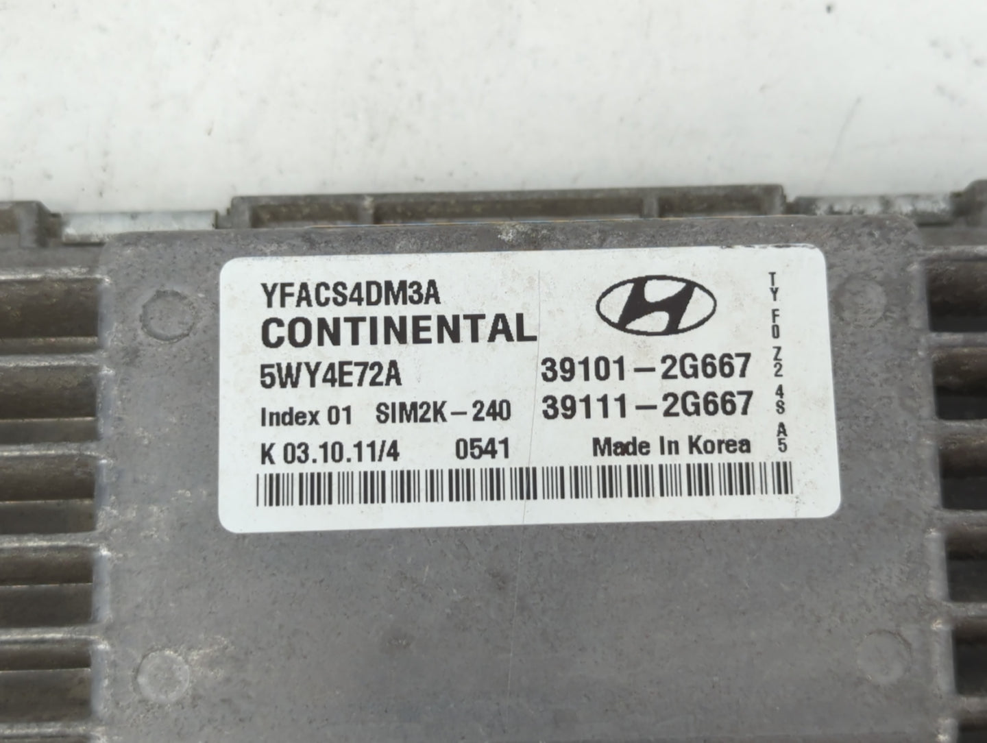 2011-2014 Hyundai Sonata PCM Engine Control Computer ECU ECM PCU OEM P/N:39111-2G667 39101-2G667 Fits Fits 2011 2012 2013 20