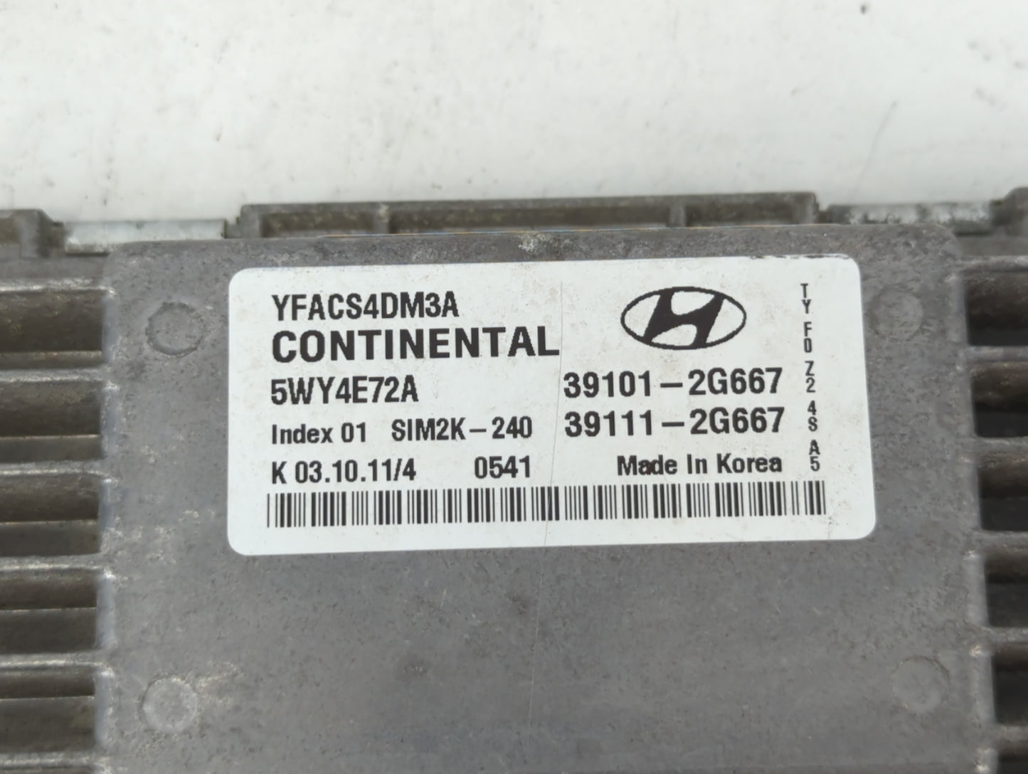 2011-2014 Hyundai Sonata PCM Engine Control Computer ECU ECM PCU OEM P/N:39111-2G667 39101-2G667 Fits Fits 2011 2012 2013 20