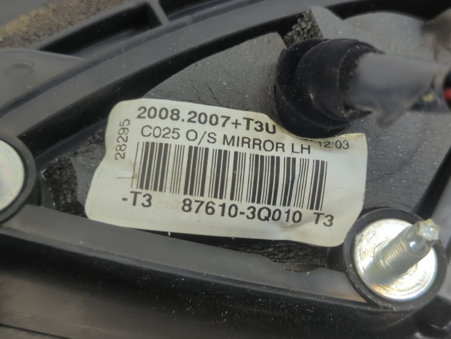 2011-2014 Hyundai Sonata Driver Left Side View Manual Door Mirror - Oemusedautoparts1.com