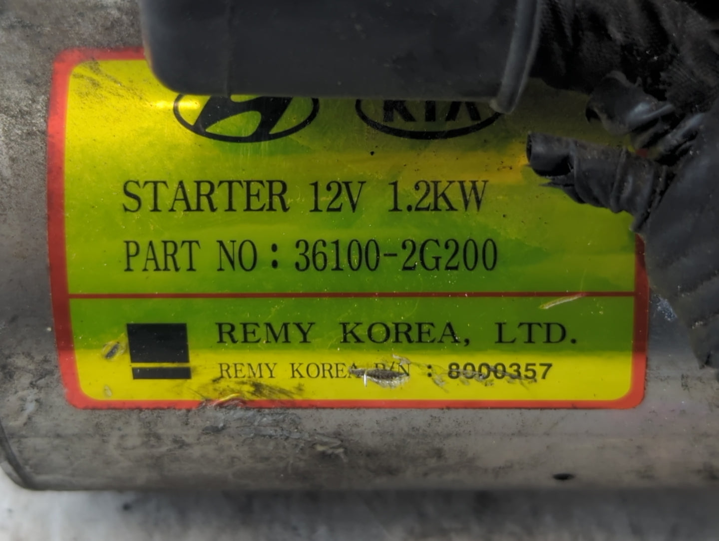 2008-2015 Hyundai Sonata Car Starter Motor Solenoid OEM P/N:36100-2G200 Fits Fits 2008 2009 2010 2011 2012 2013 2014 2015 20