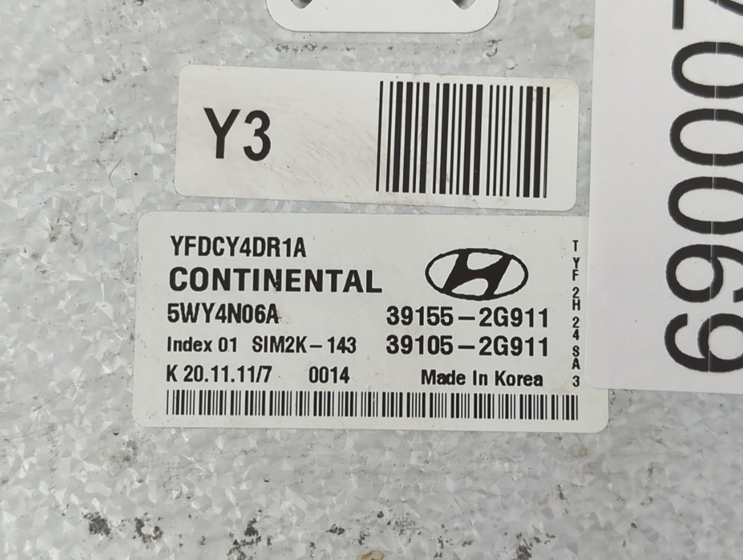 2011-2015 Hyundai Sonata PCM Engine Control Computer ECU ECM PCU OEM P/N:39105-2G911 39155-2G911 Fits OEM Used Auto Parts - 