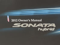 2012 Hyundai Sonata Owners Manual Book Guide P/N:A4R0-EU20N OEM Used Auto Parts - Oemusedautoparts1.com