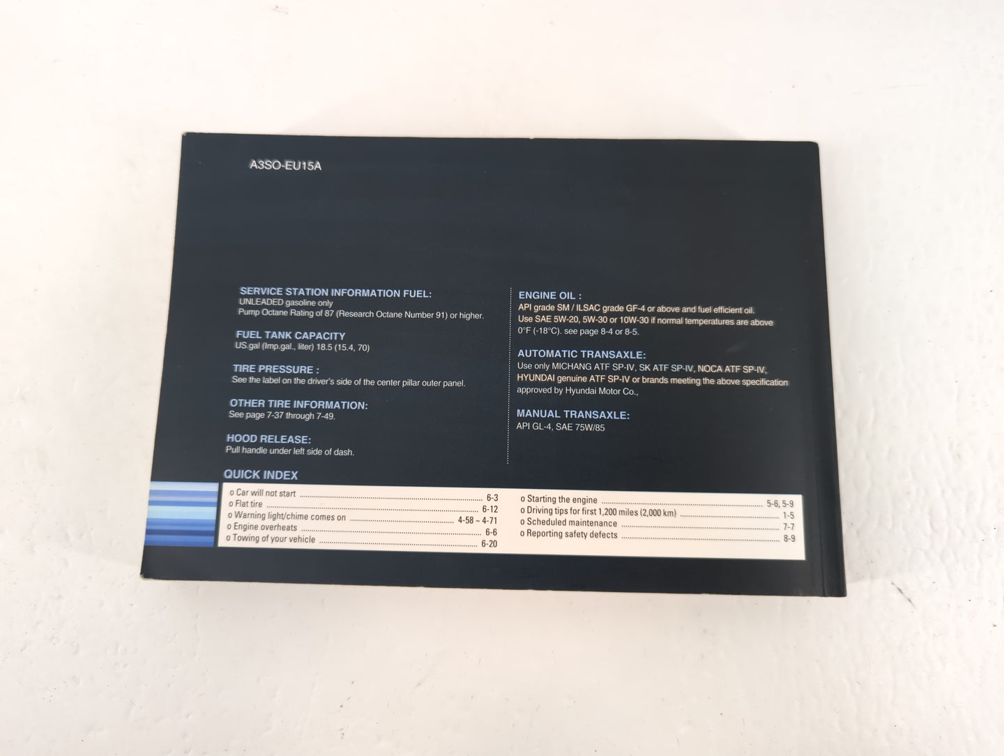 2012 Hyundai Sonata Owners Manual Book Guide P/N:A3SO-EU15A OEM Used Auto Parts - Oemusedautoparts1.com
