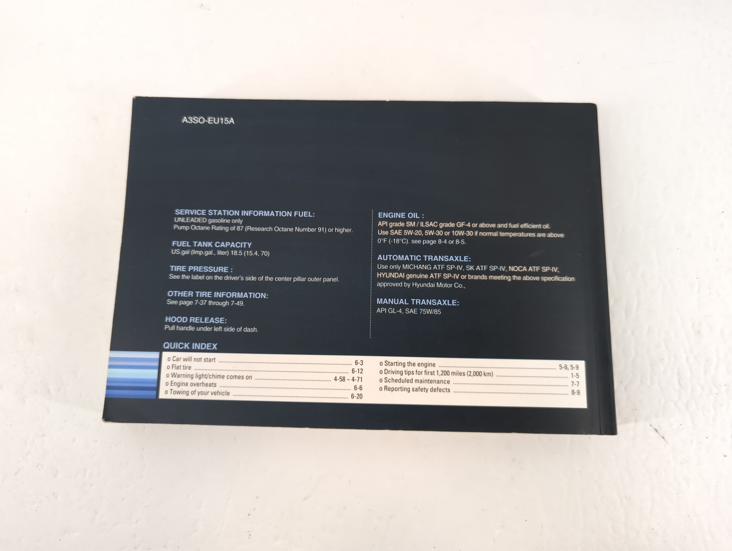 2012 Hyundai Sonata Owners Manual Book Guide P/N:A3SO-EU15A OEM Used Auto Parts - Oemusedautoparts1.com