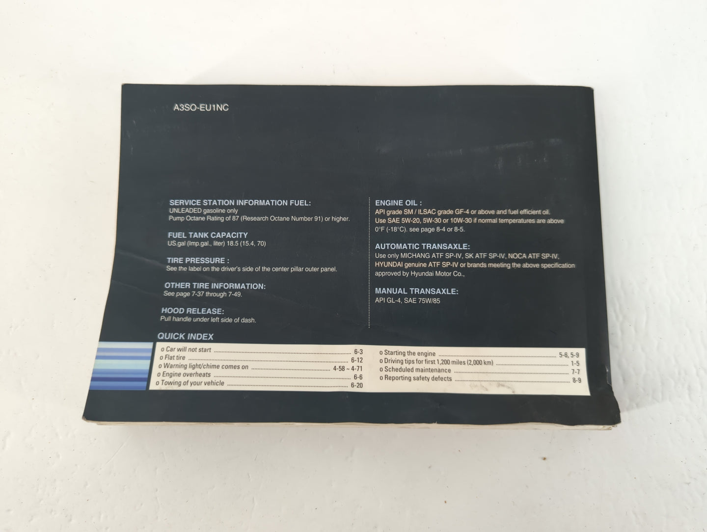 2012 Hyundai Sonata Owners Manual Book Guide P/N:A3SO-EU1NC OEM Used Auto Parts - Oemusedautoparts1.com