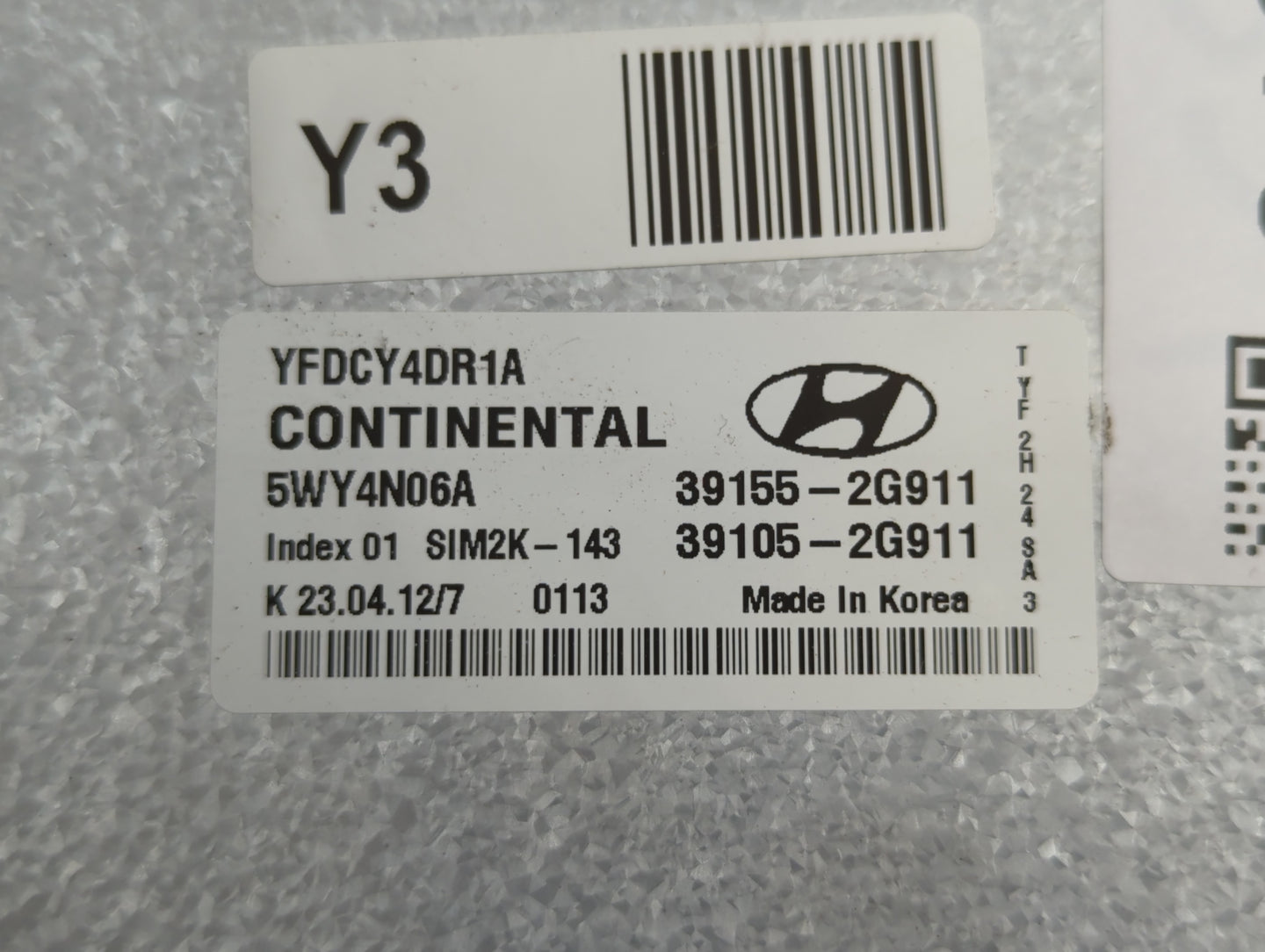 2011-2015 Hyundai Sonata PCM Engine Control Computer ECU ECM PCU OEM P/N:39105-2G911 39155-2G911 Fits OEM Used Auto Parts - 