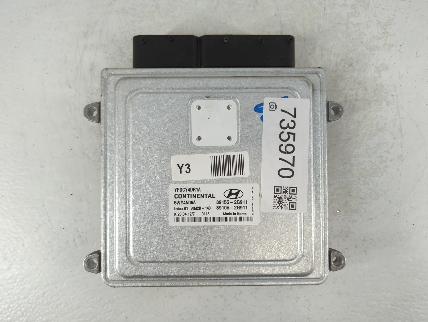 2011-2015 Hyundai Sonata PCM Engine Control Computer ECU ECM PCU OEM P/N:39105-2G911 39155-2G911 Fits OEM Used Auto Parts - 