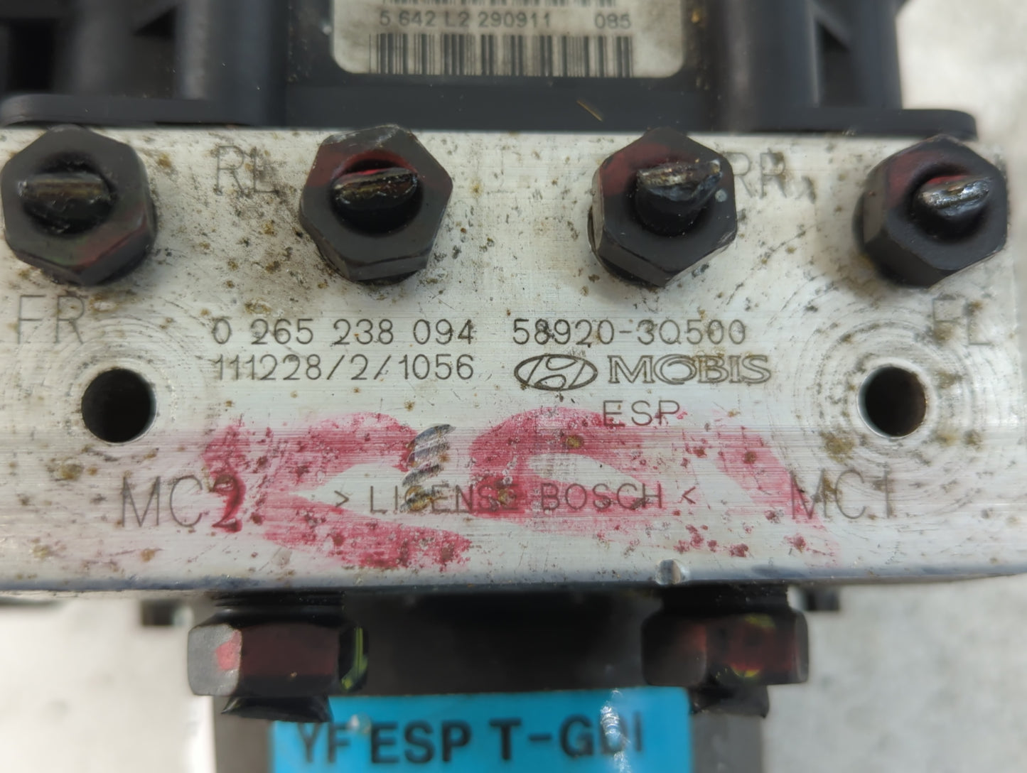 2011-2013 Hyundai Sonata ABS Pump Control Module Replacement P/N:58920-30500 0 265 238 094 Fits Fits 2011 2012 2013 OEM Used