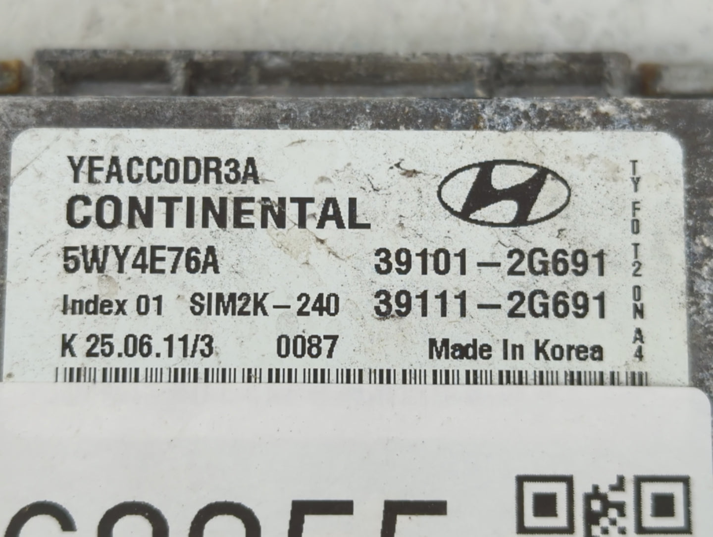 2011-2014 Hyundai Sonata PCM Engine Control Computer ECU ECM PCU OEM P/N:39111-2G691 39101-2G691 Fits Fits 2011 2012 2013 20