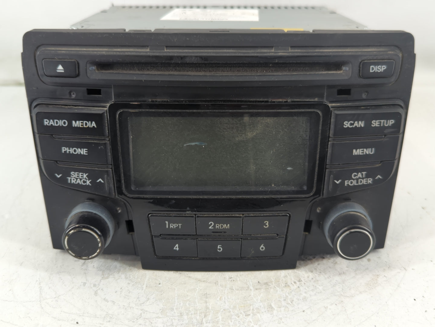 2012-2015 Hyundai Sonata Radio AM FM Cd Player Receiver Replacement P/N:96180-3Q650 Fits Fits 2012 2013 2014 2015 OEM Used A