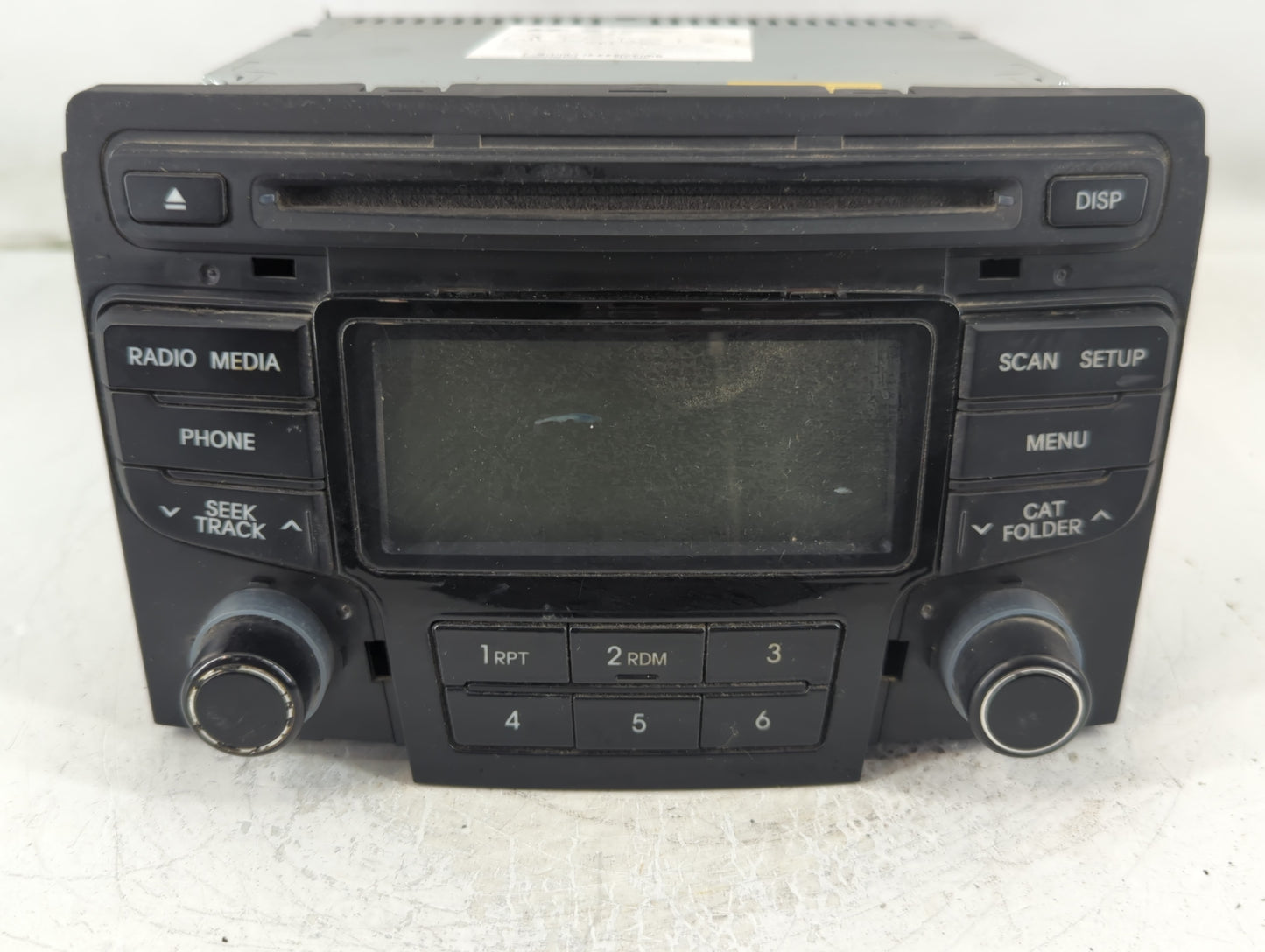 2012-2015 Hyundai Sonata Radio AM FM Cd Player Receiver Replacement P/N:96180-3Q650 Fits Fits 2012 2013 2014 2015 OEM Used A