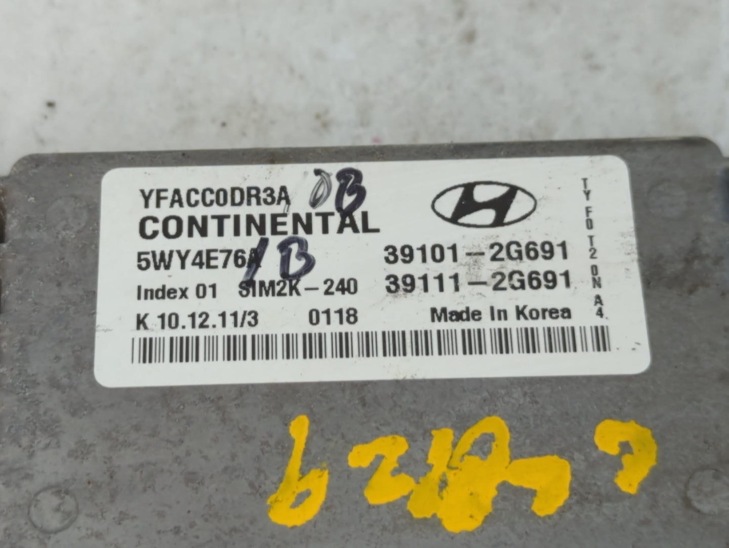 2011-2014 Hyundai Sonata PCM Engine Control Computer ECU ECM PCU OEM P/N:39111-2G691 39101-2G691 Fits Fits 2011 2012 2013 20