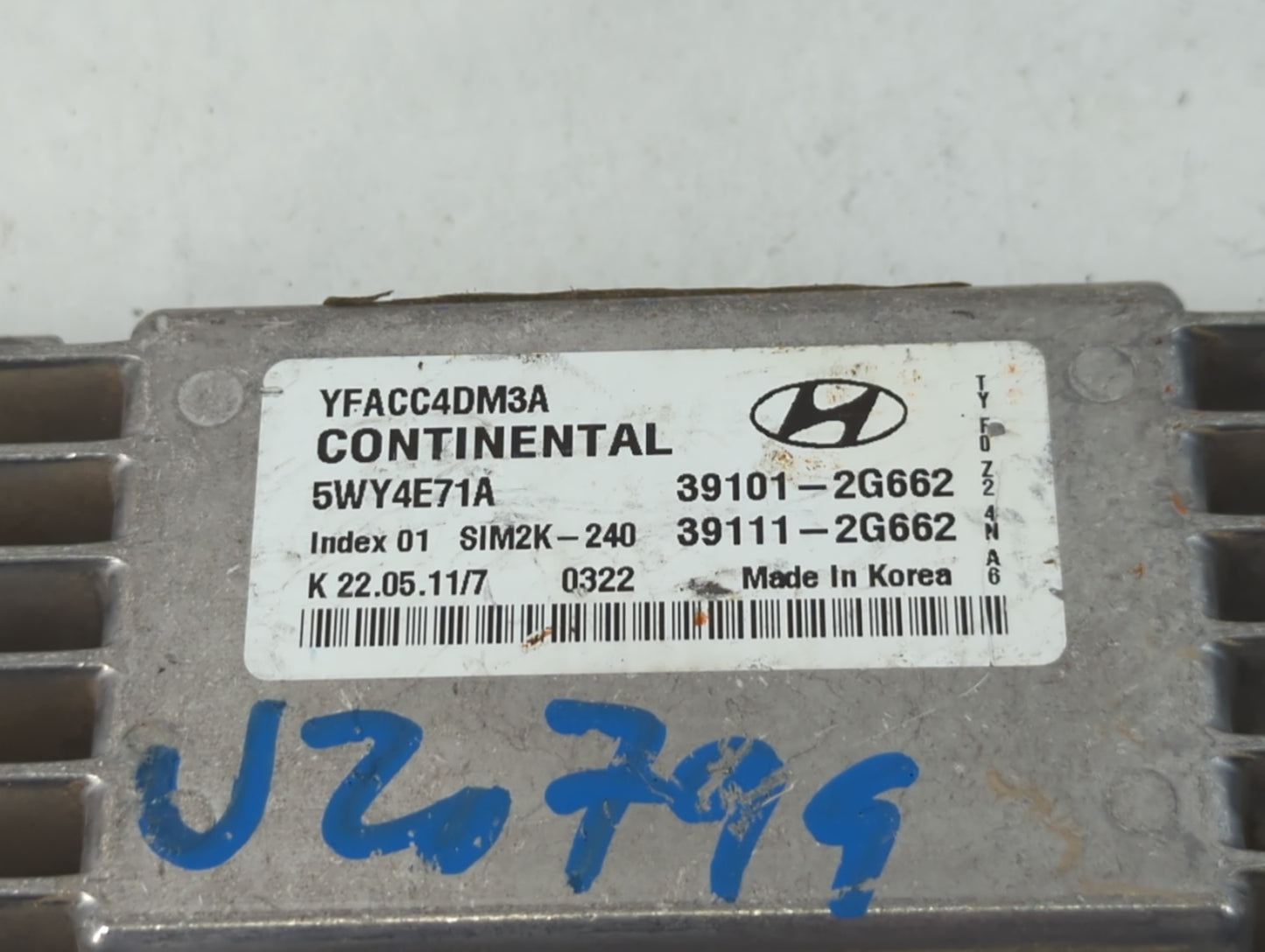 2011-2014 Hyundai Sonata PCM Engine Control Computer ECU ECM PCU OEM P/N:39101-2G662 39111-2G662 Fits Fits 2011 2012 2013 20
