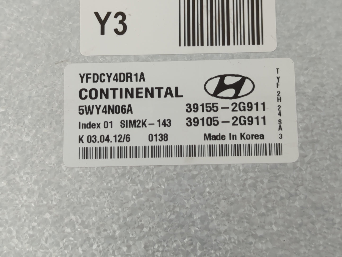 2011-2015 Hyundai Sonata PCM Engine Control Computer ECU ECM PCU OEM P/N:39105-2G911 39155-2G911 Fits OEM Used Auto Parts - 
