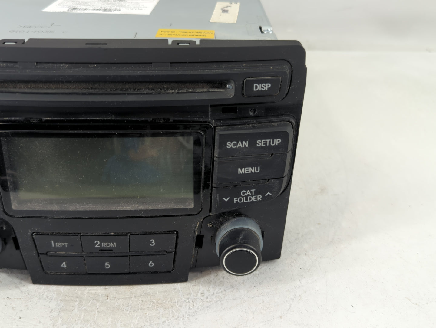 2012-2015 Hyundai Sonata Radio AM FM Cd Player Receiver Replacement P/N:96180-3Q600 Fits Fits 2012 2013 2014 2015 OEM Used A
