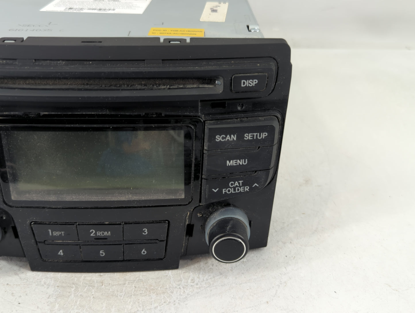 2012-2015 Hyundai Sonata Radio AM FM Cd Player Receiver Replacement P/N:96180-3Q600 Fits Fits 2012 2013 2014 2015 OEM Used A