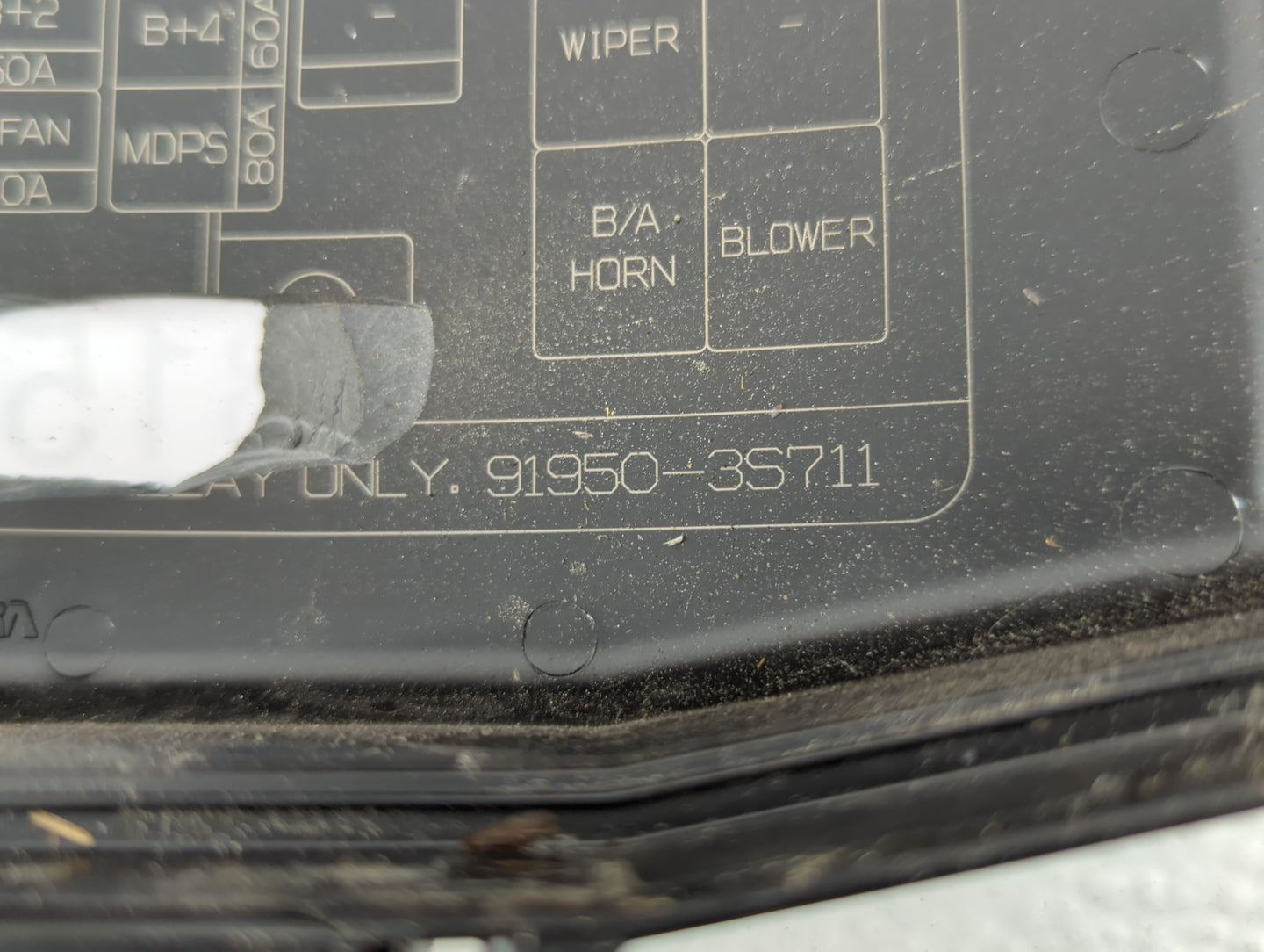 2011-2014 Hyundai Sonata Fusebox Fuse Box Panel Relay Module P/N:91950-3S711 Fits Fits 2011 2012 2013 2014 OEM Used Auto Par