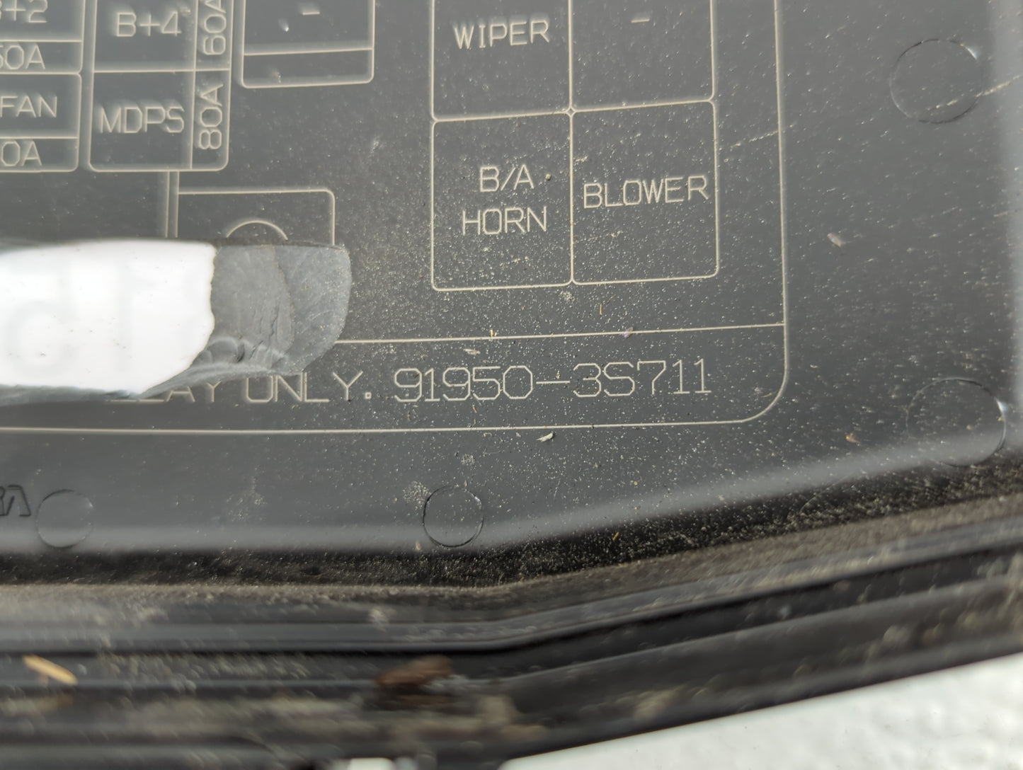 2011-2014 Hyundai Sonata Fusebox Fuse Box Panel Relay Module P/N:91950-3S711 Fits Fits 2011 2012 2013 2014 OEM Used Auto Par