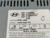2012-2015 Hyundai Sonata Radio AM FM Cd Player Receiver Replacement P/N:96180-3Q6004X Fits Fits 2012 2013 2014 2015 OEM Used