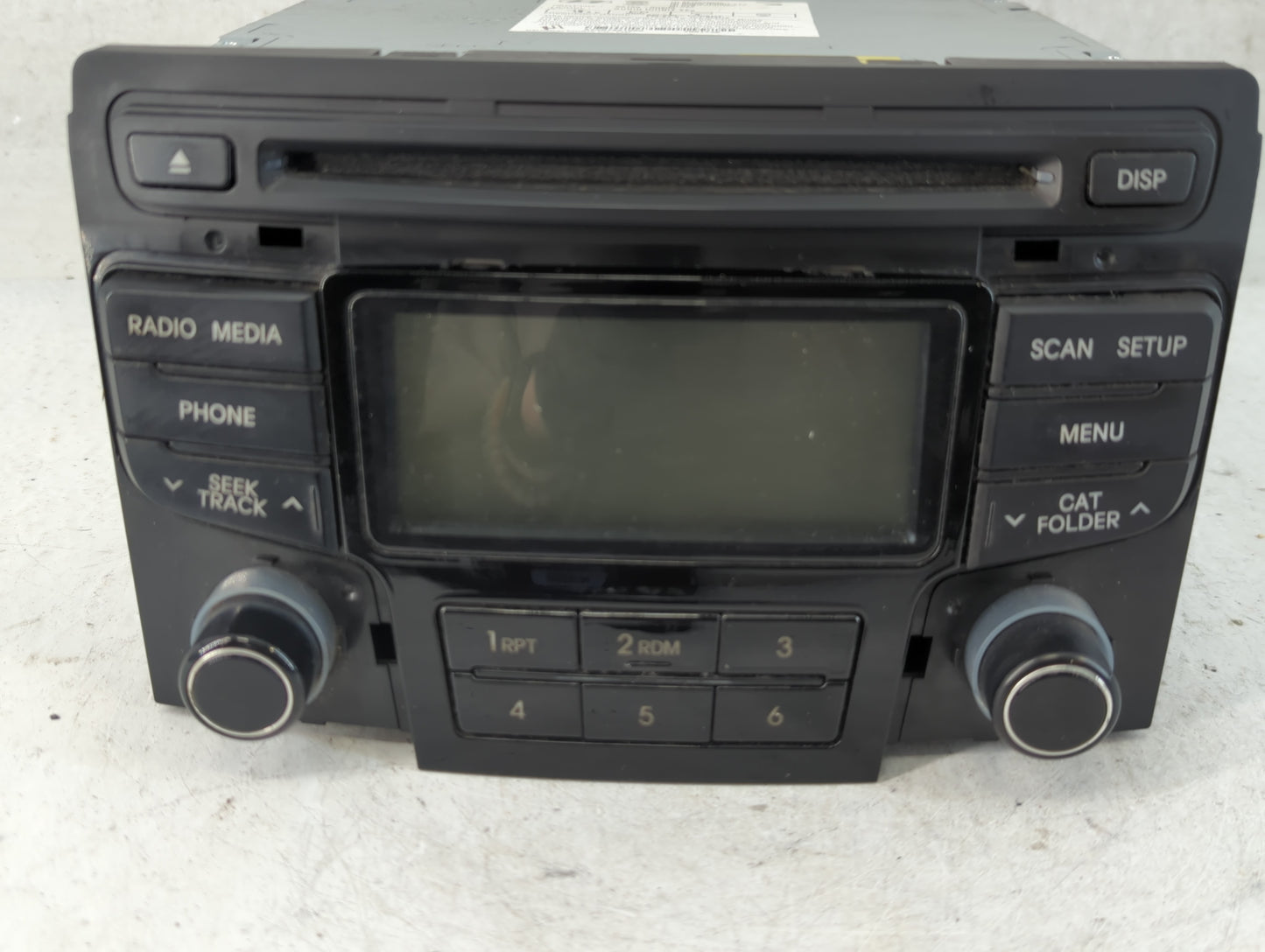 2012-2015 Hyundai Sonata Radio AM FM Cd Player Receiver Replacement P/N:96180-3Q6004X Fits Fits 2012 2013 2014 2015 OEM Used