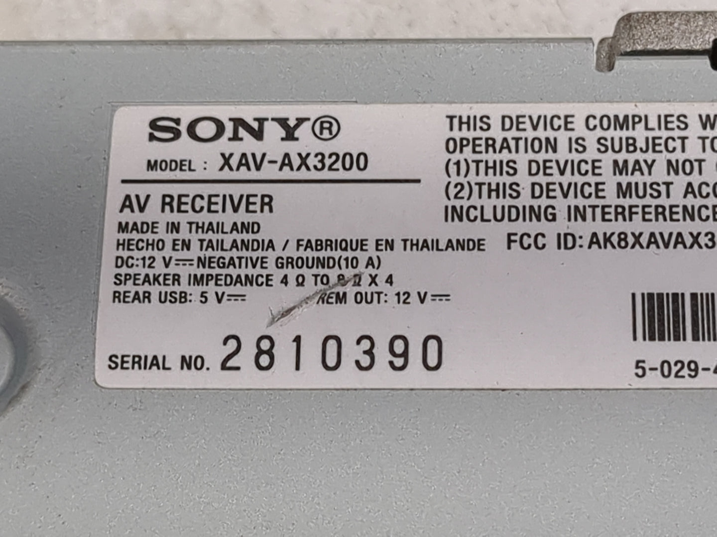 2010-2013 Hyundai Tucson Radio AM FM Cd Player Receiver Replacement P/N:XAV-AX3200 AK8XAVAX3 Fits Fits 2010 2011 2012 2013 O
