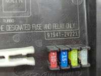2012-2014 Hyundai Veloster Fusebox Fuse Box Panel Relay Module P/N:91941-2V221 Fits Fits 2012 2013 2014 OEM Used Auto Parts 