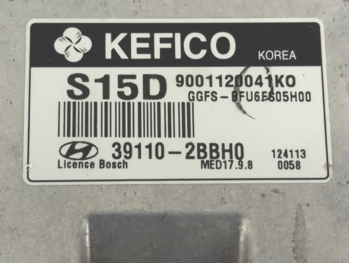 2012-2014 Hyundai Veloster PCM Engine Control Computer ECU ECM PCU OEM P/N:39110-2BBH0 9001120041KO Fits Fits 2012 2014 OEM 