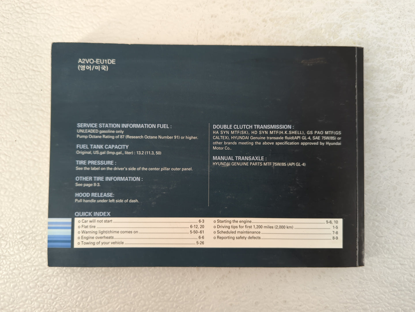 2012 Hyundai Veloster Owners Manual Book Guide OEM Used Auto Parts - Oemusedautoparts1.com