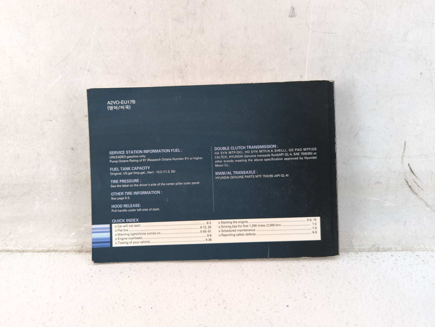 2012 Hyundai Veloster Owners Manual Book Guide P/N:A2VO-EU17B OEM Used Auto Parts - Oemusedautoparts1.com