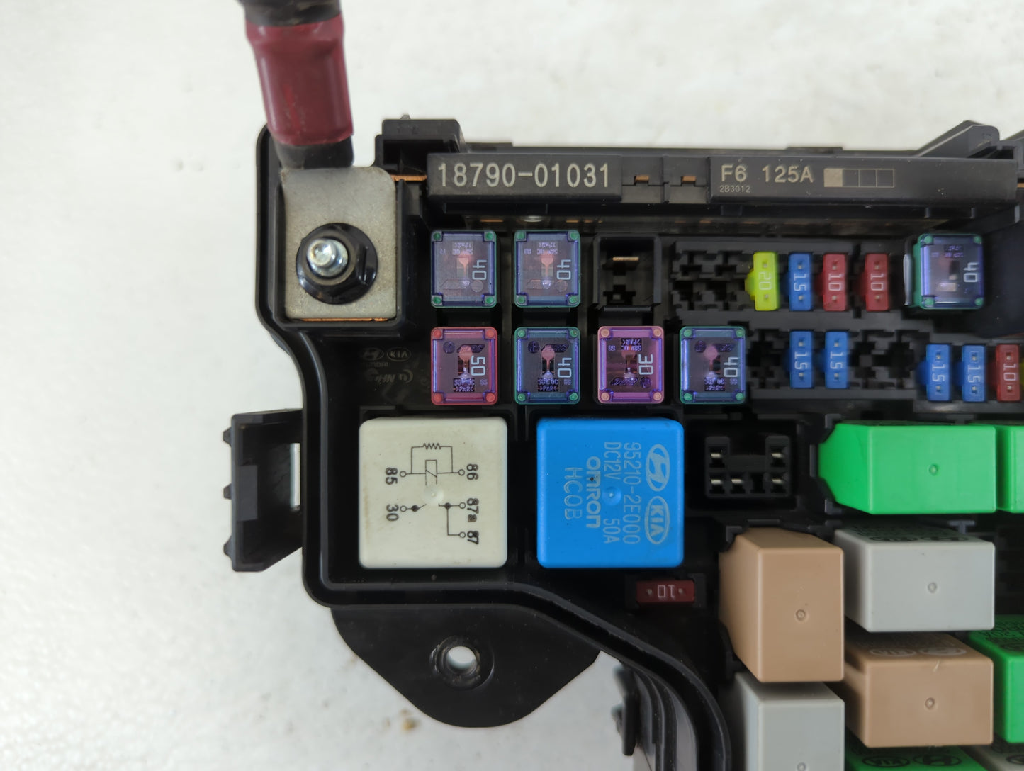 2012-2014 Hyundai Veloster Fusebox Fuse Box Panel Relay Module P/N:91236 2V652 Fits Fits 2012 2013 2014 OEM Used Auto Parts 