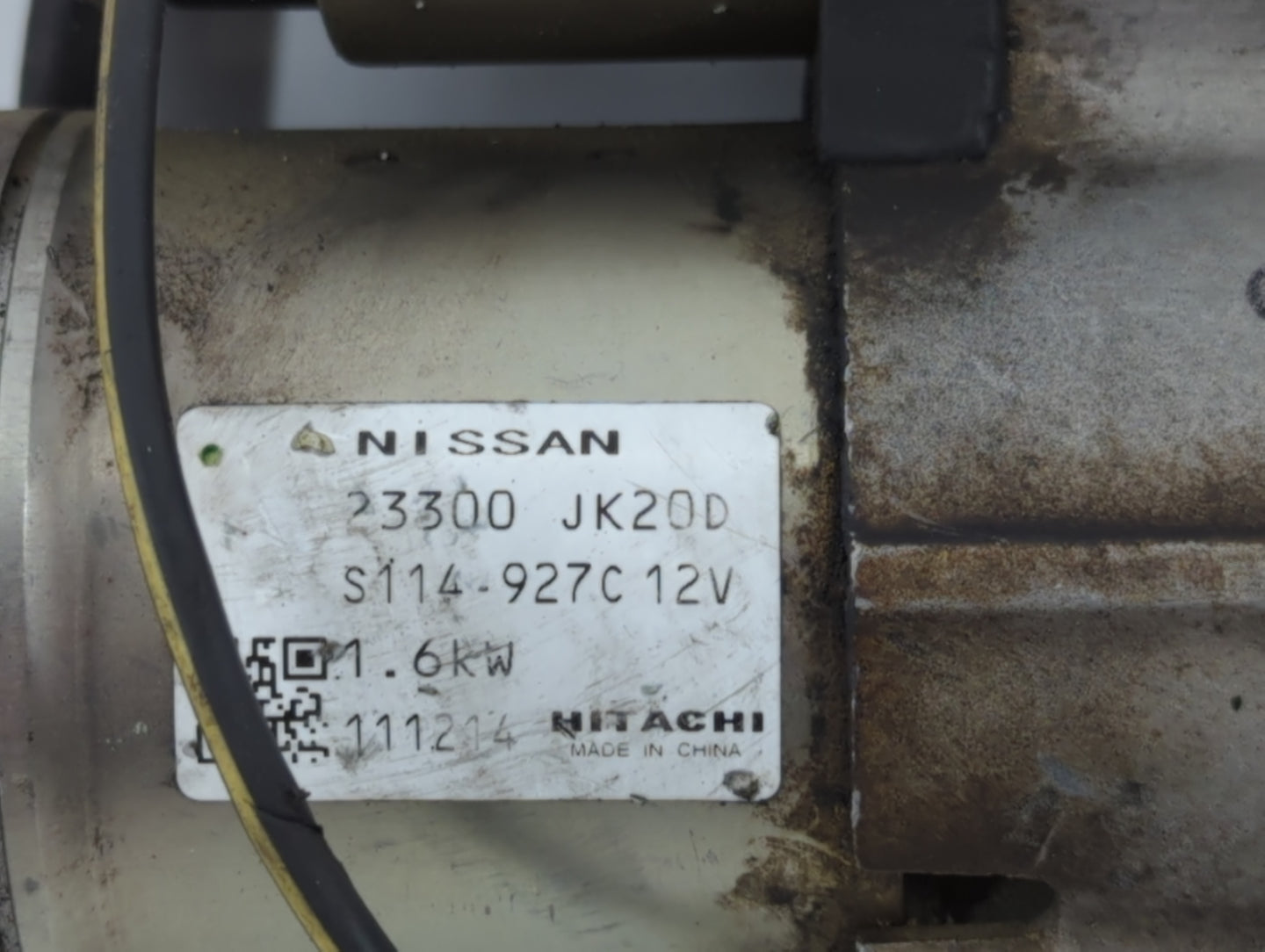 2012 Infiniti Ex35 Car Starter Motor Solenoid OEM P/N:S114-927C 23300 JK20D Fits OEM Used Auto Parts - Oemusedautoparts1.com