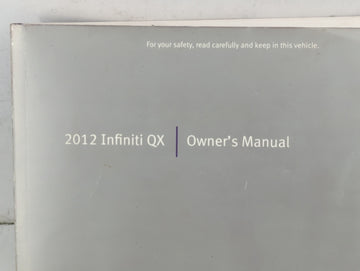 2012 Infiniti Qx30 Owners Manual Book Guide P/N:0M2E 0Z62U0 OEM Used Auto Parts