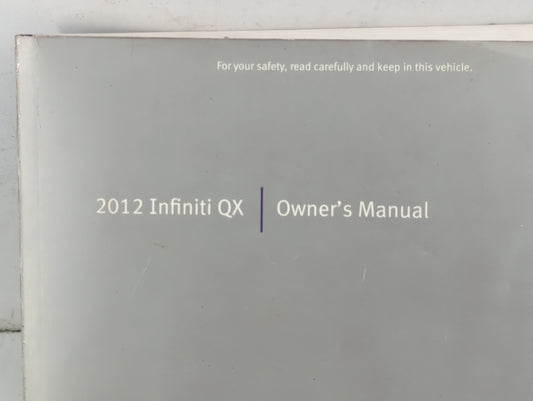 2012 Infiniti Qx30 Owners Manual Book Guide P/N:0M2E 0Z62U0 OEM Used Auto Parts