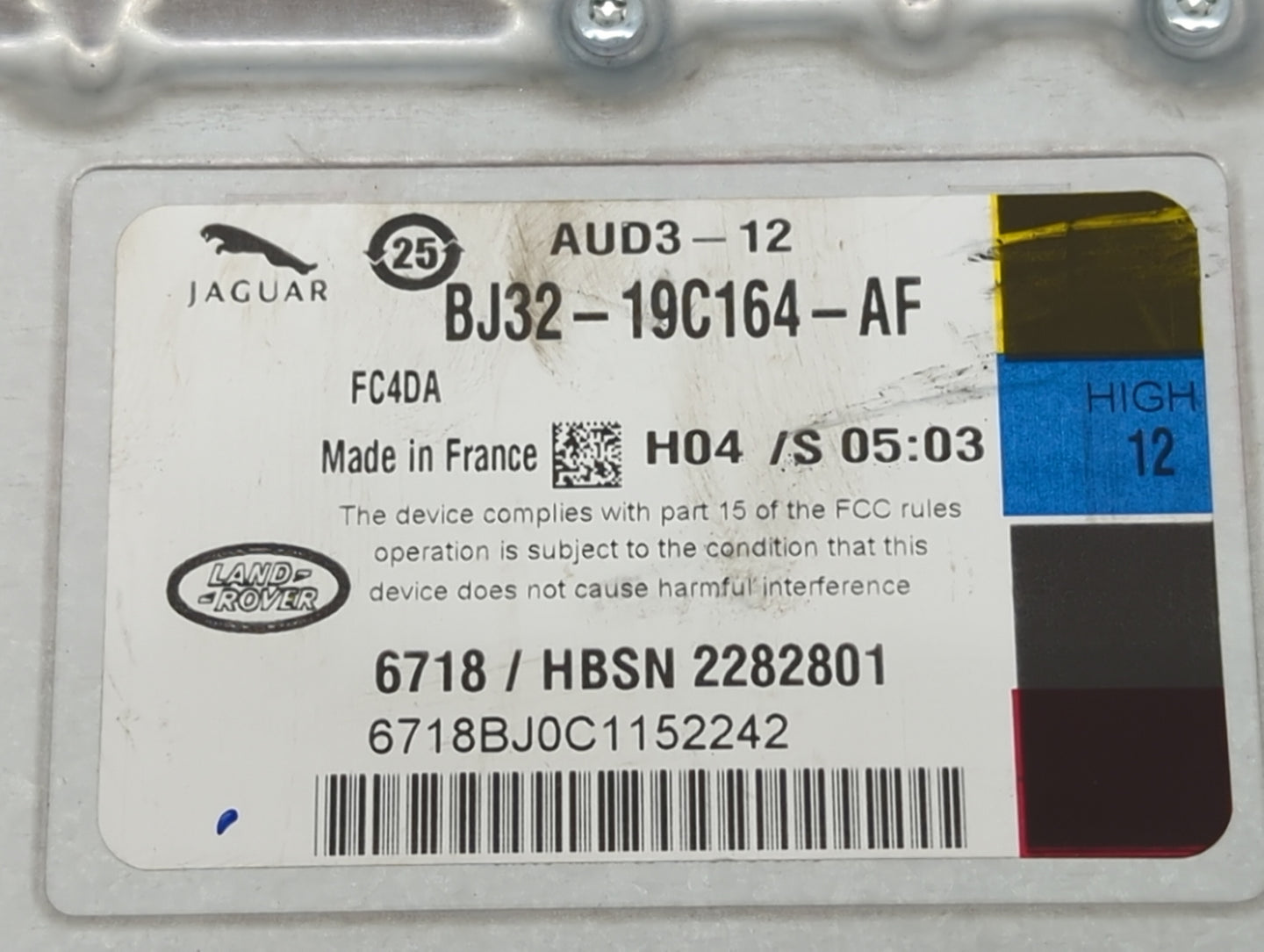 2012-2015 Jaguar Xf Radio AM FM Cd Player Receiver Replacement P/N:BJ32-19C164-AF Fits Fits 2012 2013 2014 2015 2016 2017 OE