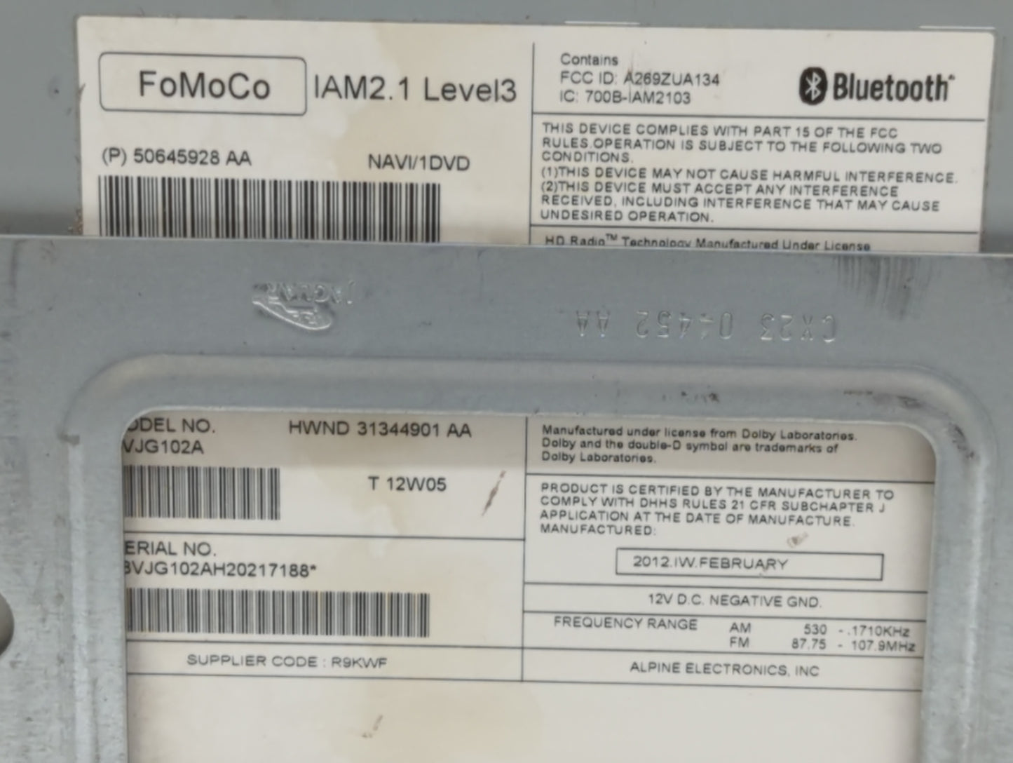Jaguar Xf Am Fm Cd Player Radio Receiver - Oemusedautoparts1.com