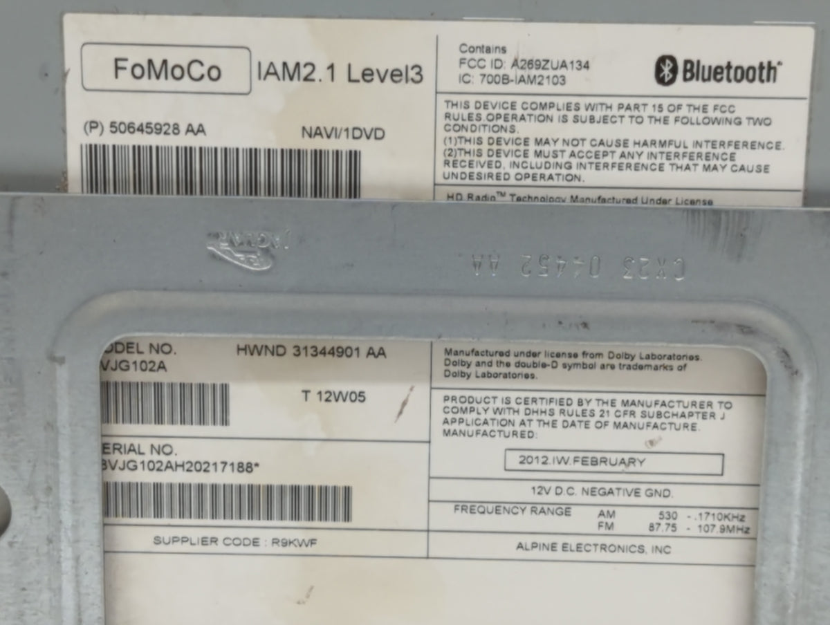 Jaguar Xf Am Fm Cd Player Radio Receiver 554168 - Oemusedautoparts1.com