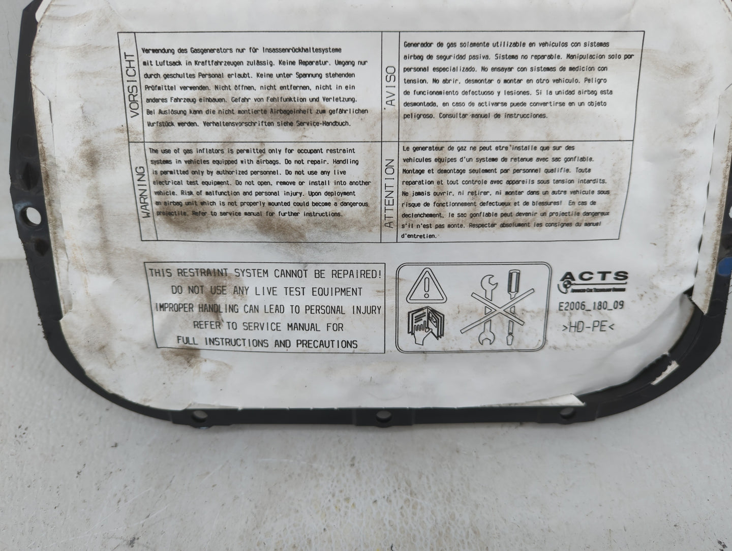2008-2015 Jaguar Xk Air Bag Passenger Right Dashboard Oem - Oemusedautoparts1.com
