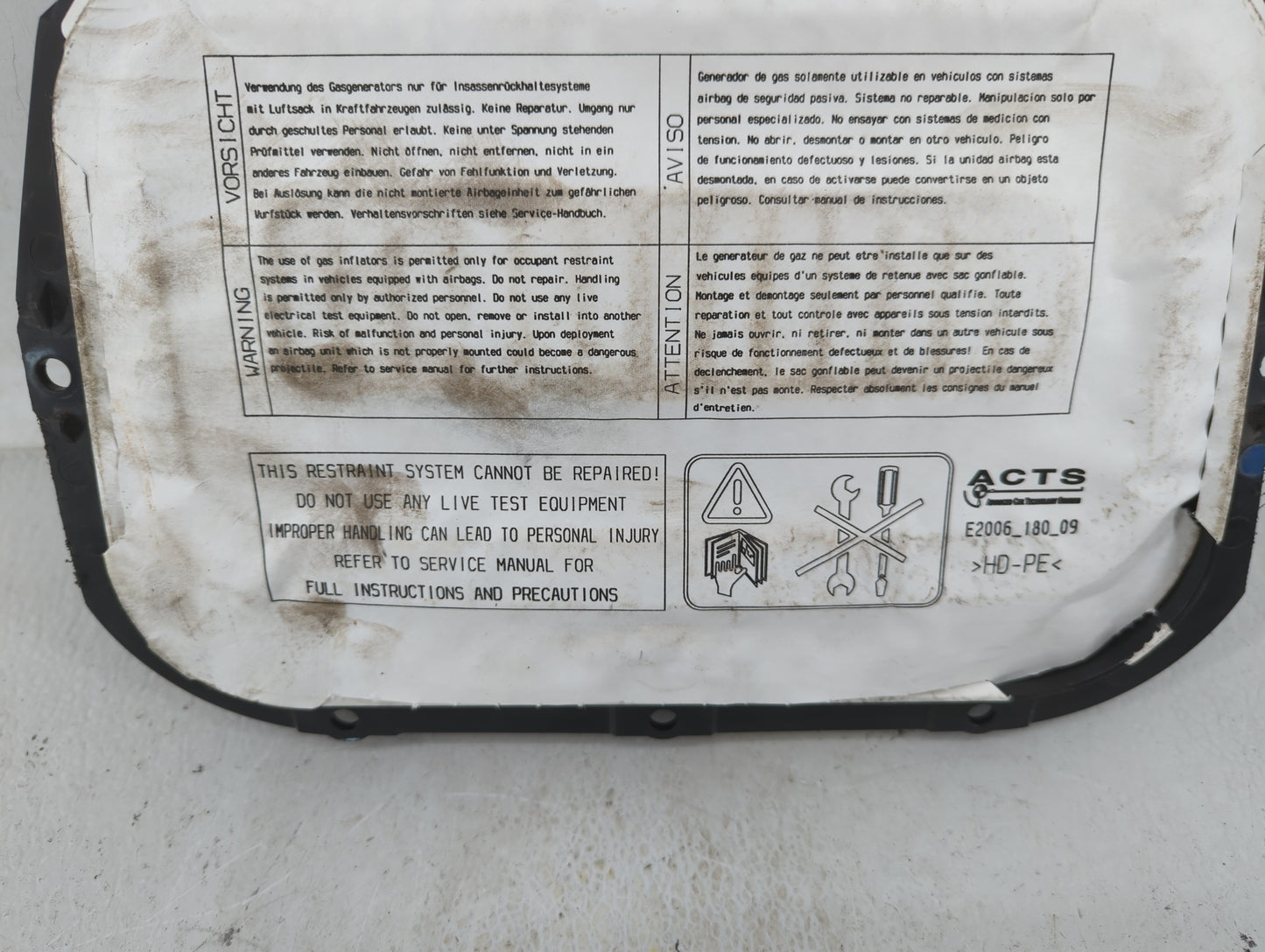 2008-2015 Jaguar Xk Air Bag Passenger Right Dashboard Oem - Oemusedautoparts1.com