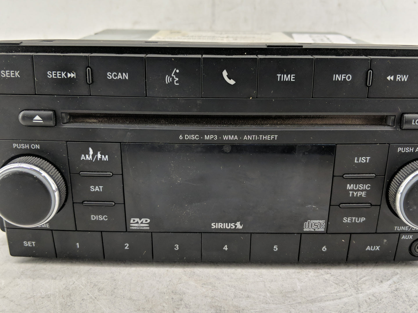 2011-2012 Jeep Compass Radio AM FM Cd Player Receiver Replacement P/N:05064949AG Fits Fits 2011 2012 OEM Used Auto Parts - O