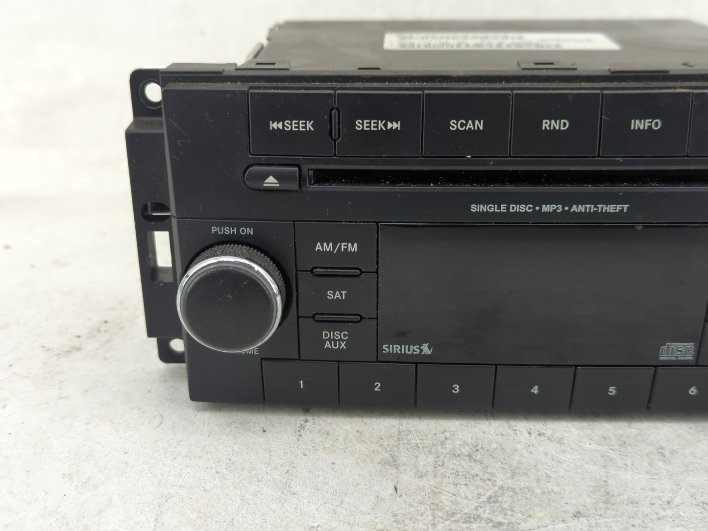 2011-2012 Jeep Compass Radio AM FM Cd Player Receiver Replacement P/N:05091163AB Fits Fits 2011 2012 OEM Used Auto Parts - O