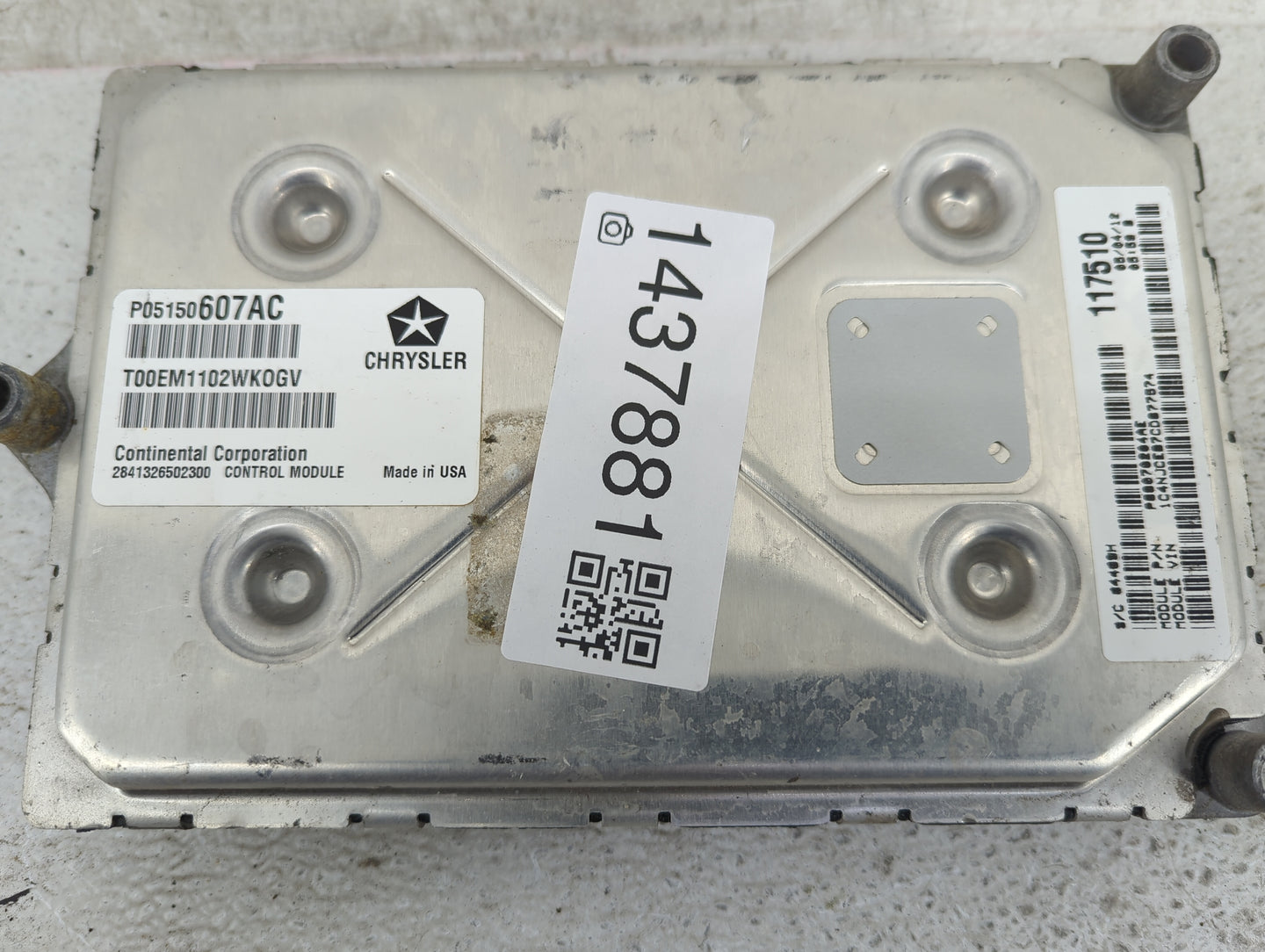 2012 Jeep Compass PCM Engine Control Computer ECU ECM PCU OEM P/N:P05150607AC T00EM1102WK0GV, 68078852AE Fits OEM Used Auto 