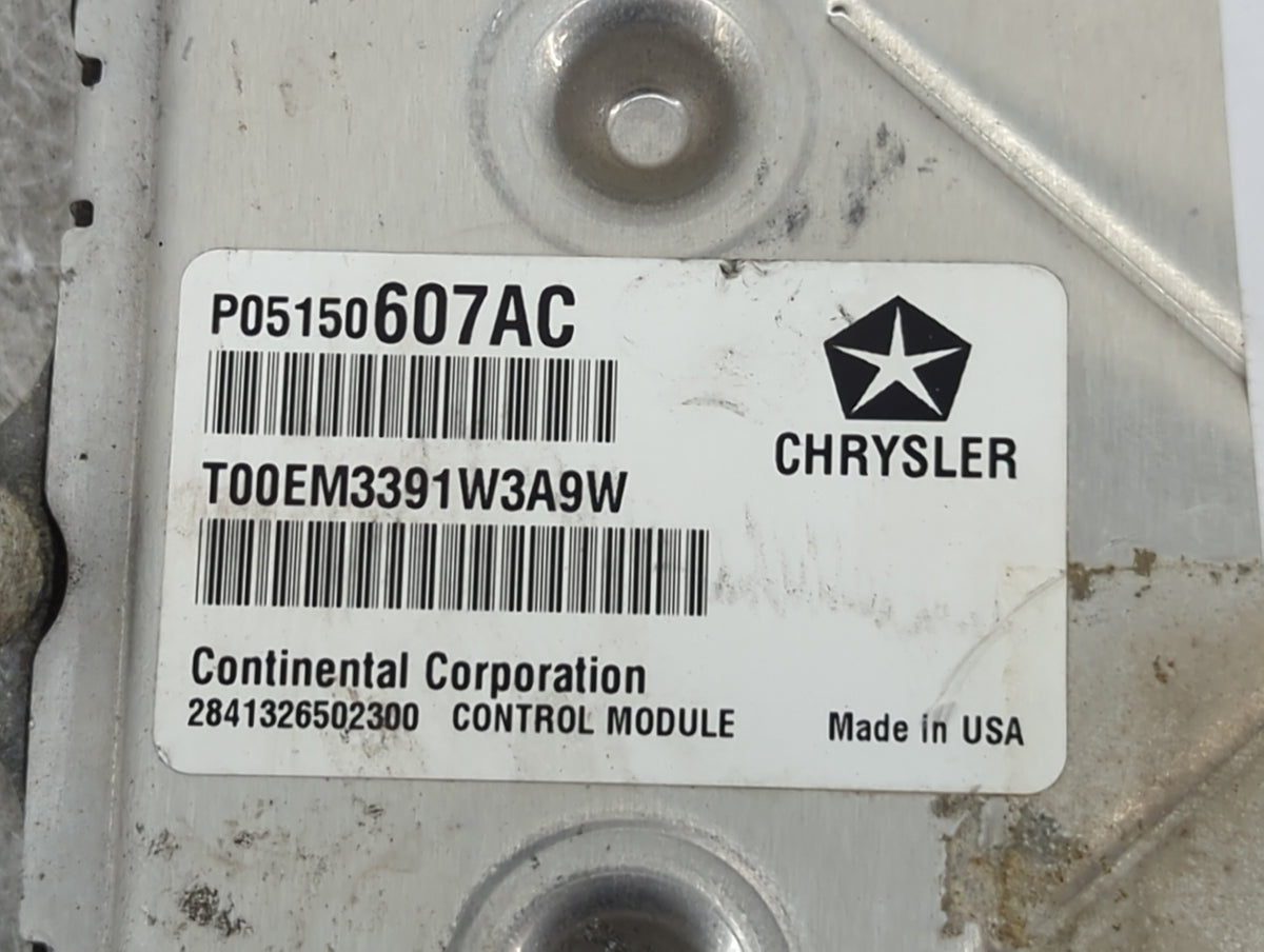 2012 Jeep Compass PCM Engine Control Computer ECU ECM PCU OEM P/N:P05150607AC T00EM3391W3A9W OEM Used Auto Parts - Oemusedau