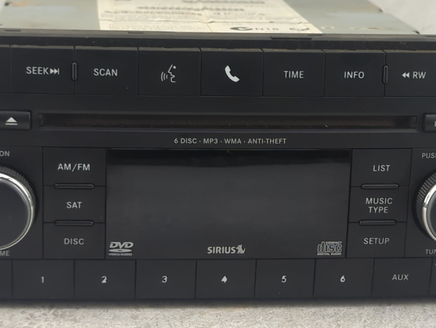 2011-2012 Jeep Compass Radio AM FM Cd Player Receiver Replacement P/N:05064949AG Fits Fits 2011 2012 OEM Used Auto Parts - O