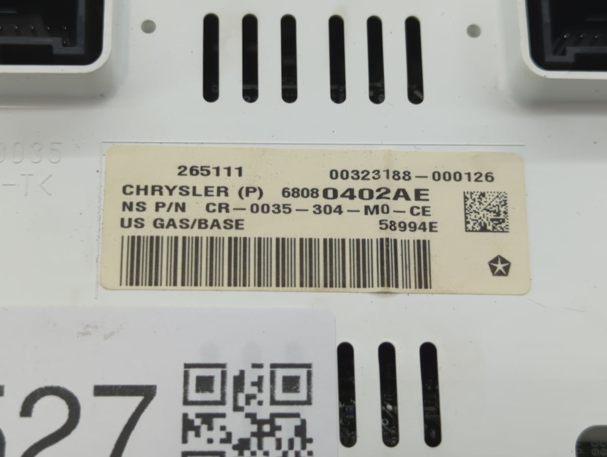 2012 Jeep Compass Instrument Cluster Speedometer Gauges P/N:68080402AE Miles: Fits Fits 2008 2009 OEM Used Auto Parts - Oemu