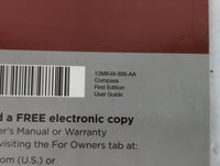 2012 Jeep Compass Owners Manual Book Guide P/N:12MK49-926-AA OEM Used Auto Parts - Oemusedautoparts1.com