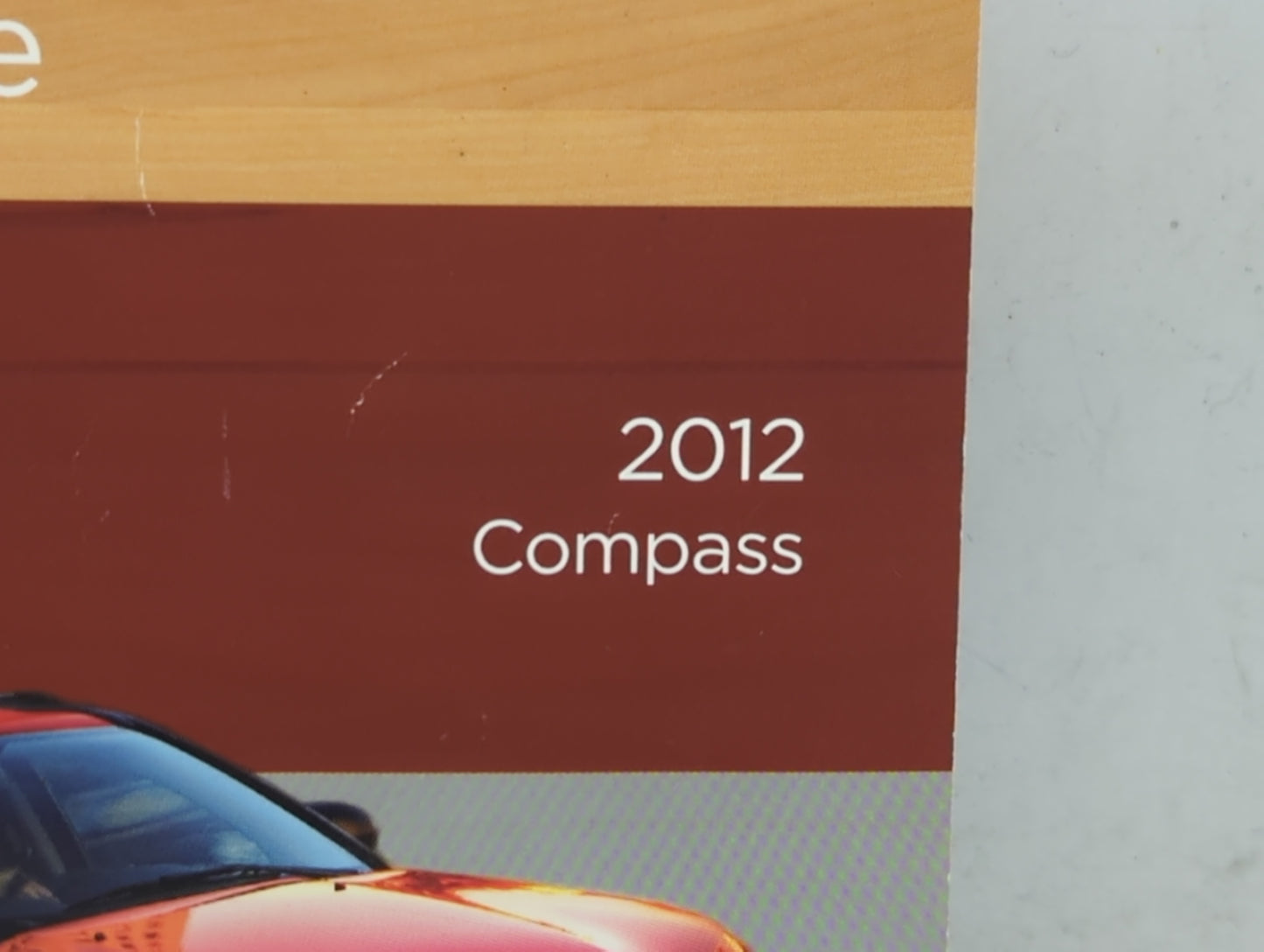 2012 Jeep Compass Owners Manual Book Guide P/N:12MK49-926-AA OEM Used Auto Parts - Oemusedautoparts1.com
