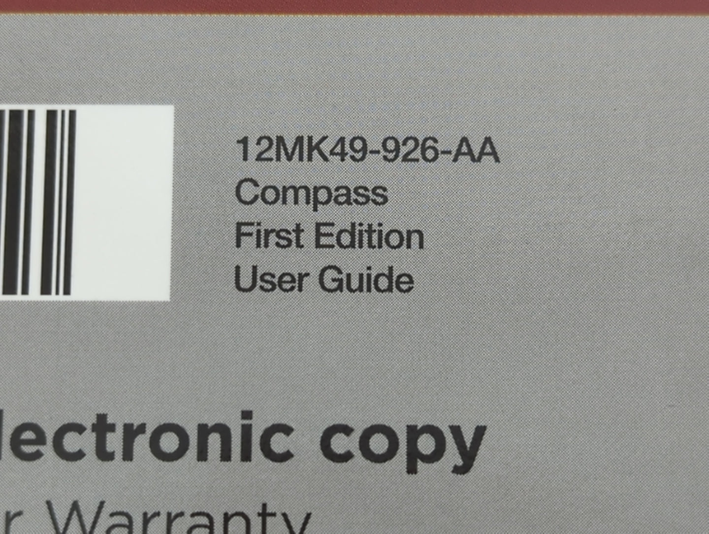 2012 Jeep Compass Owners Manual Book Guide P/N:12MK49-926-AA OEM Used Auto Parts - Oemusedautoparts1.com