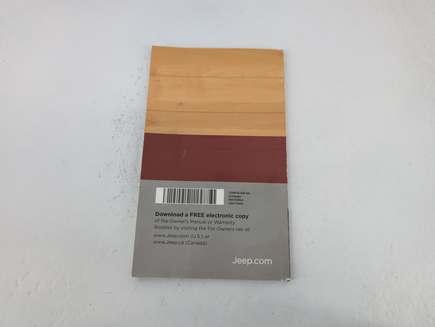 2012 Jeep Compass Owners Manual Book Guide P/N:12MK49-926-AA OEM Used Auto Parts - Oemusedautoparts1.com